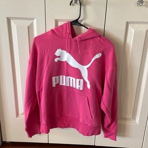 Puma pink hoodie/sweatshirt size:small